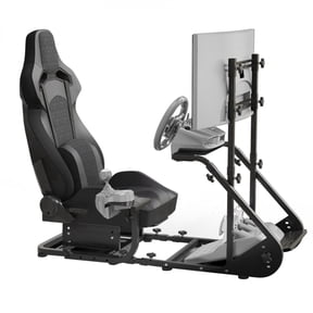 ChenyueFurn Reinforced Stable Racing Simulator Cockpit, Adjustable Sim Rig Compatible with Logitech, Thrustmaster, Fanatec & PXN