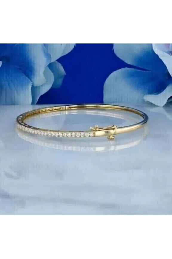 Enhancer 2 CT Round Cut White Moissanite Ring Guard Wrap 14k White Gold Plated