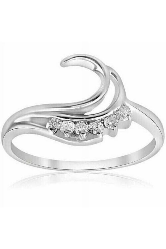 Enhancer Wrap Guard Ring Round Diamond Ring 1.8 Ct Diamond 14K White Gold Over