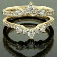 thumbnail image 1 of Enhancer Wrap Guard Wedding Band Ring Moissanite Cut Round 2.30 Ct Plated Gold Yellow 14K, 1 of 5