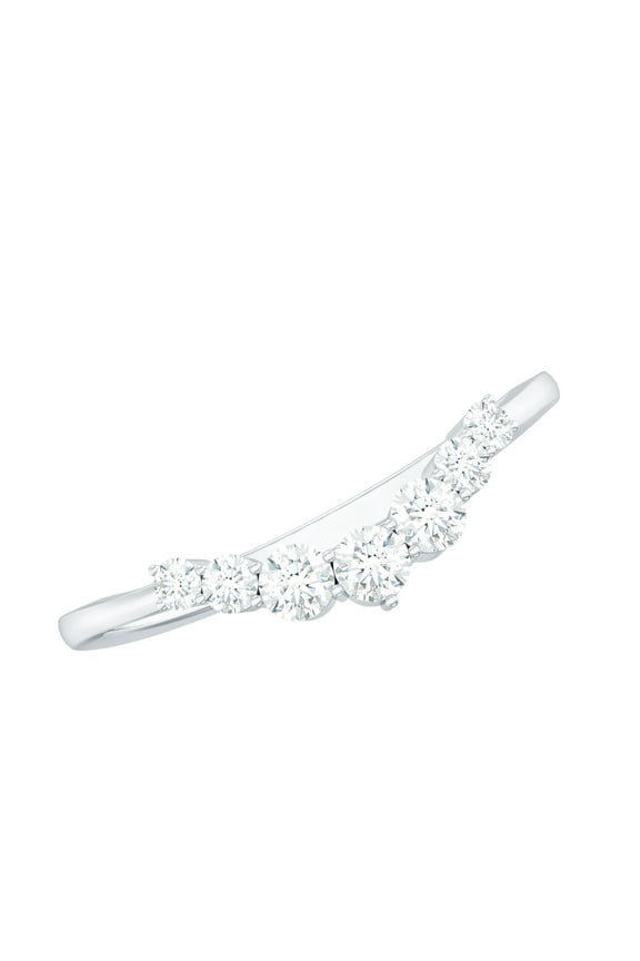 Certified Moissanite Nesting Ring - D-VS1 Quality Certified Moissanite Enhancer for Engagement Ring, 925 Sterling Silver, US 4.00