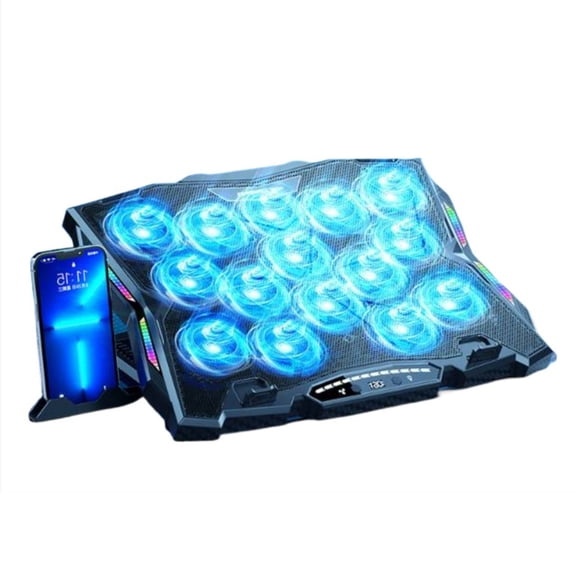Enhances Laptop Cooling Pad for Quiet Gaming Experience,for 14in-21Inch Laptops, MultiAngle Support Stand Phone Slot