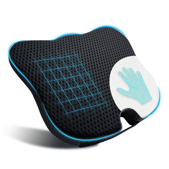 Car Seat Cushion, Comfort Memory Foam Car Cushions for Driving, Black