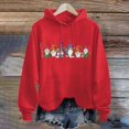 Enhedi Christmas Hoodies Women's Gnome Print Casual Loose Crew Neck