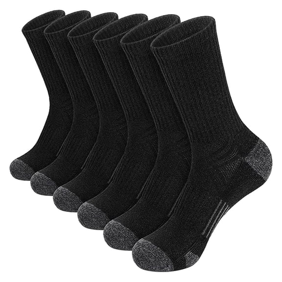 Enhedi Socks for Men, Men's Basketball Solid Color Short 5PC Black