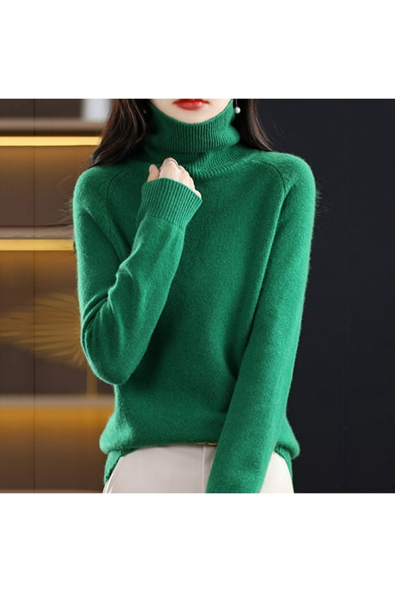 Waistcoat Vest for Women, Turndown Collar Jacket Mock Neck Tops for Women Autumn New Turtleneck Sweater Ladies Loose Large Size Thick Knitted Bottom Shirt Winter Coats for Women Green