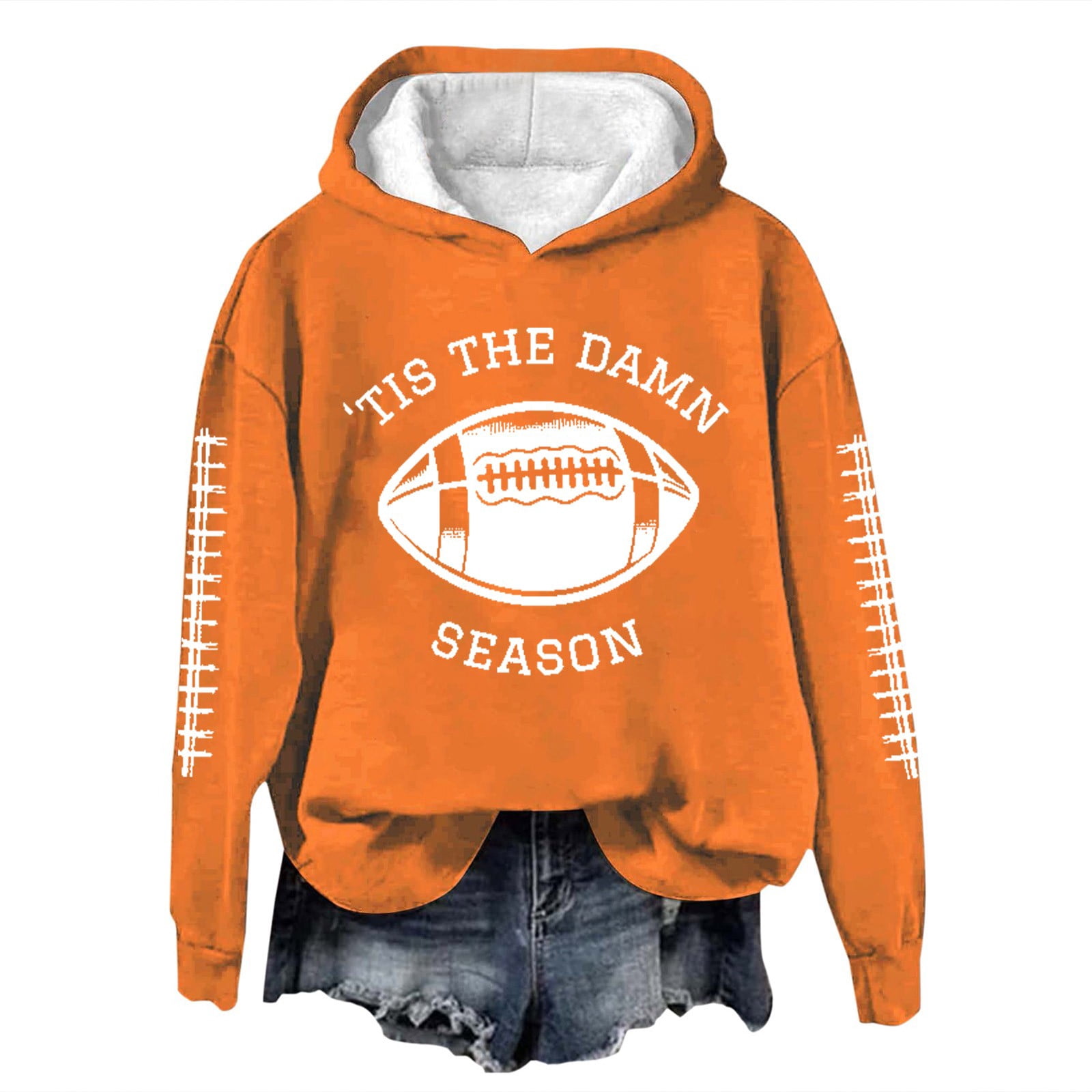 Black and Orange Sunday Funday Crewneck Sweatshirt main image 1