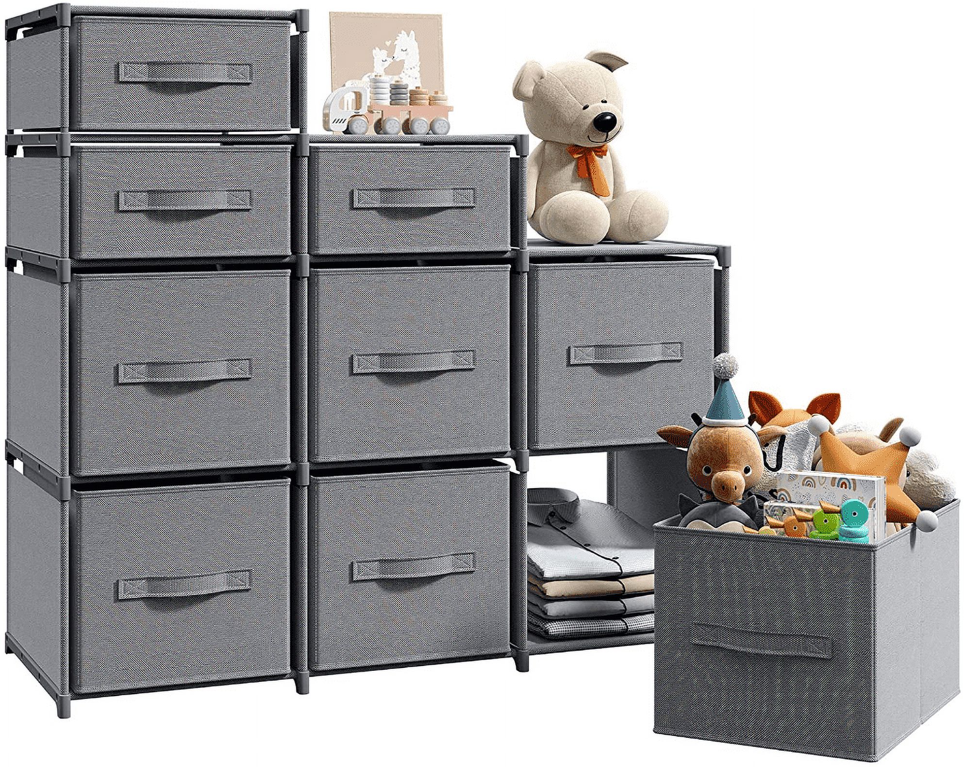 Homsorout Storage Bins, Cube Storage Organizer Bins with Window, Fabric Baskets for Organizing