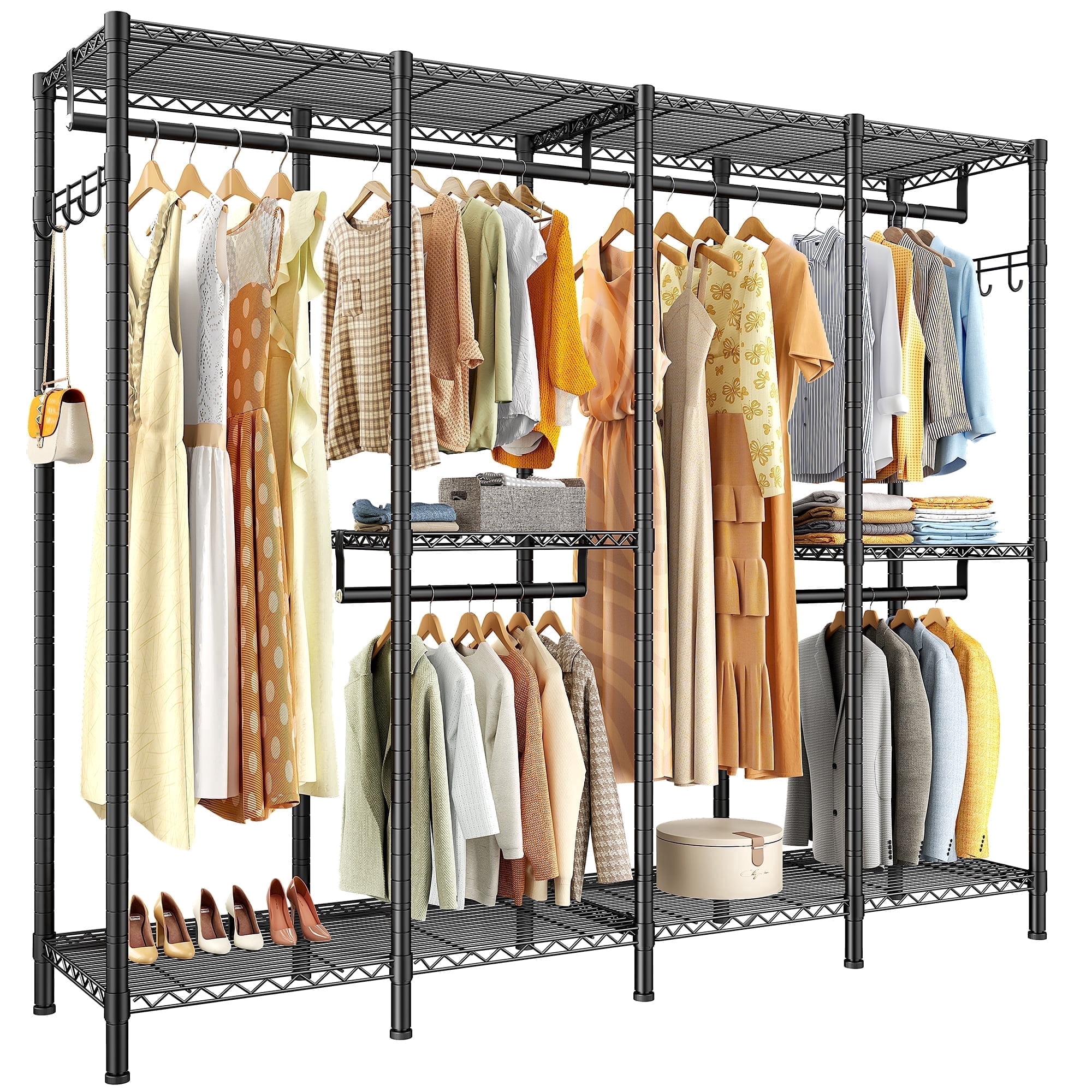 Cloth Rack Rf5425 EnHomee Heavy Duty Metal Clothes Rack, Freestanding Wardrobe, 900lbs ...