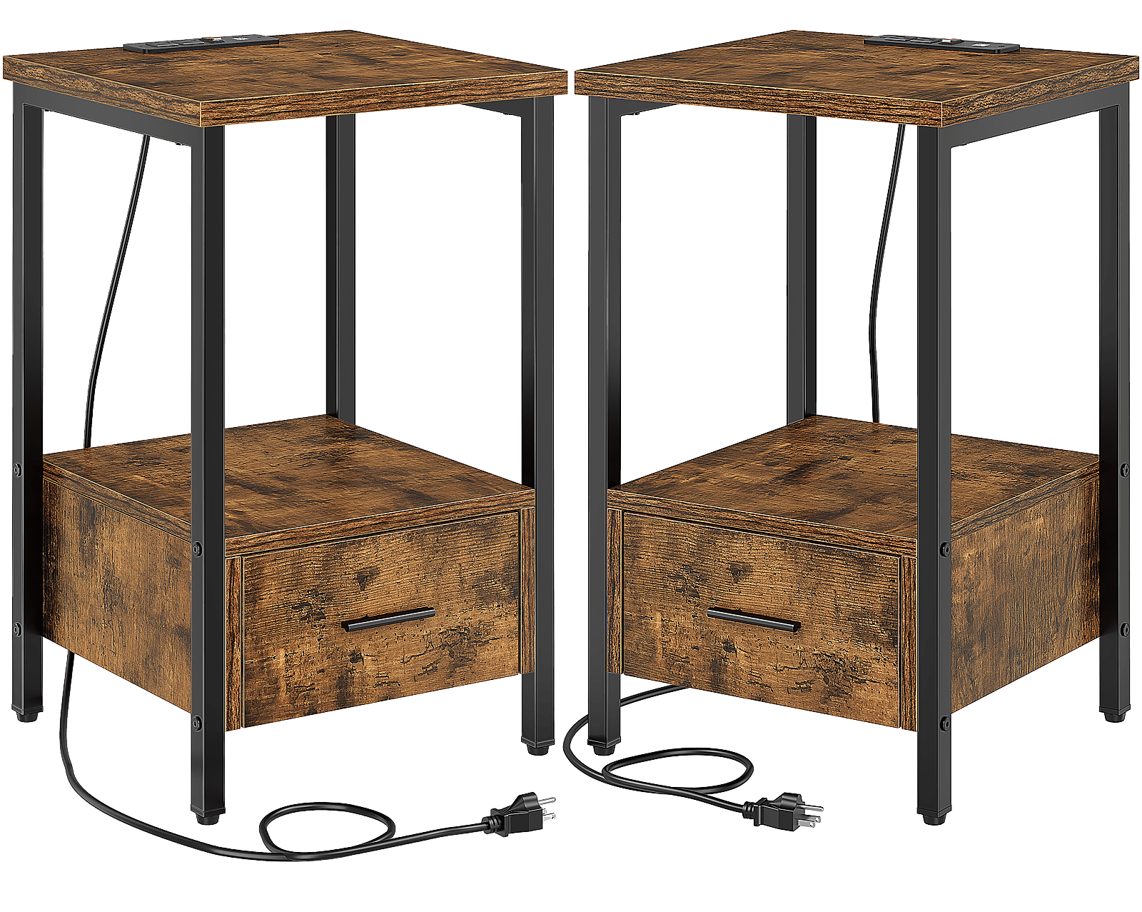 Enhomee End Table Set Side Table Set End Table Sets with Charging