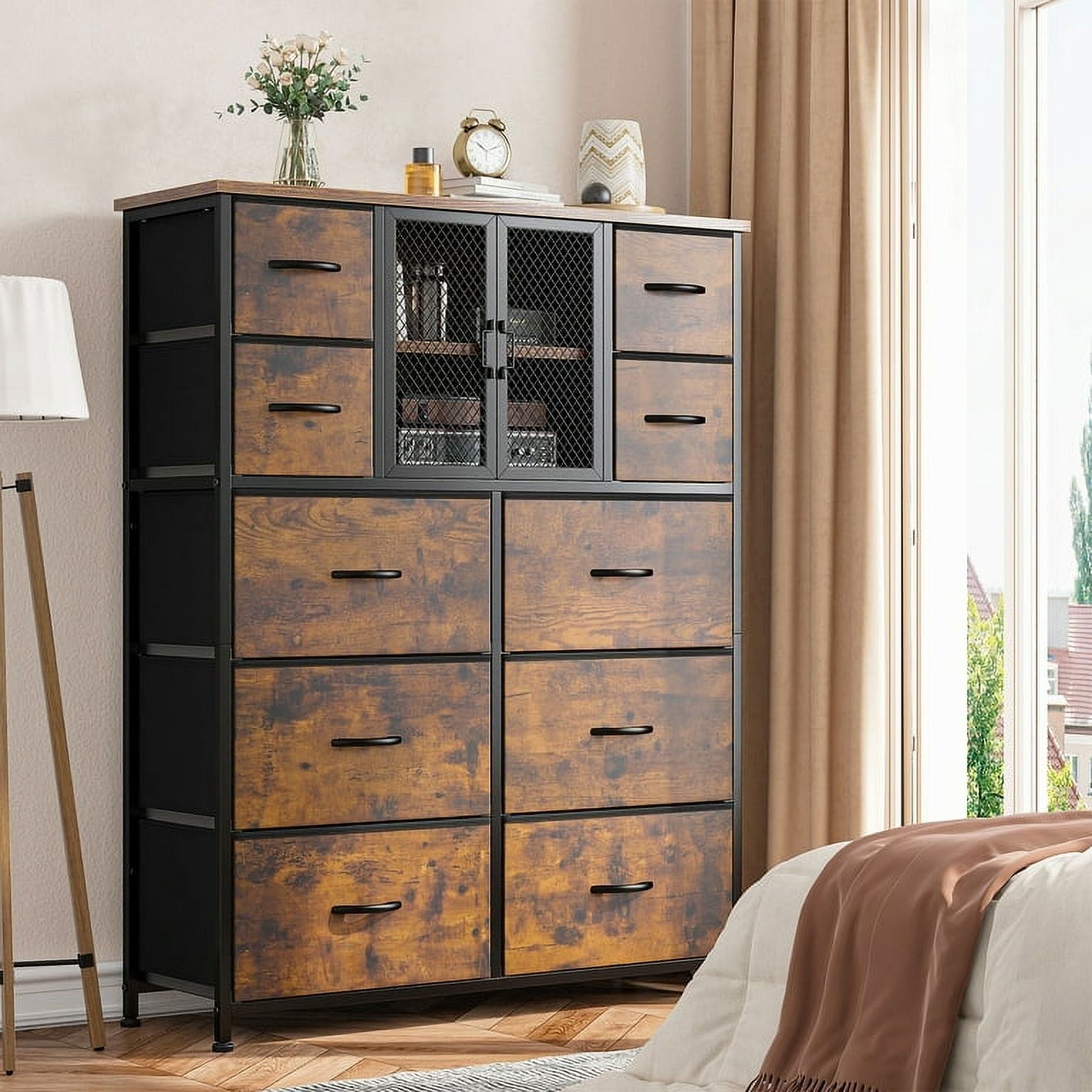 Enhomee Tall Dresser Dresser for Bedroom Chests of Drawers Dressers