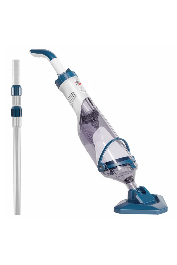 Cordless Pool Vacuum, Handheld Pool Vacuum for Above Ground Inground Pools, Spas and Hot Tubs, 60-Minute Runtime, Powerful Suction up to 18.5 gallons/min, Efficient Leaf and Debris Removal