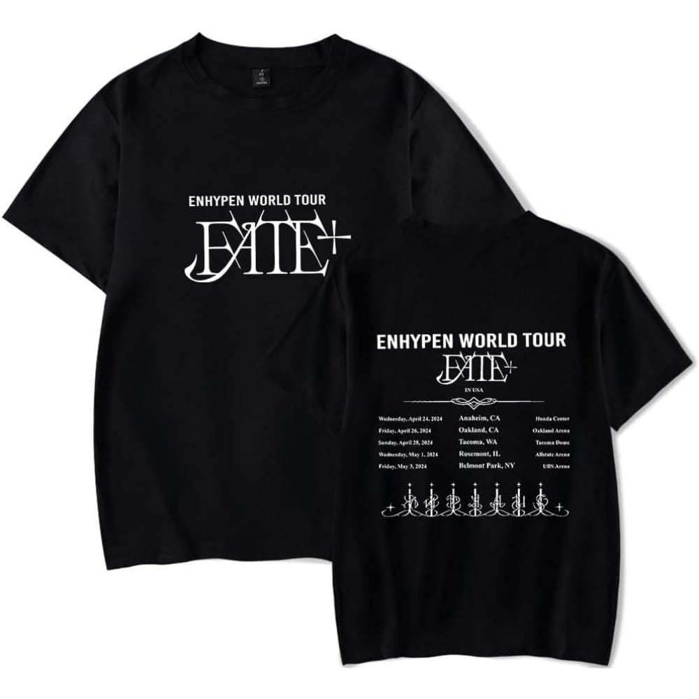 Enhypen Fate Plus World Tour 2024 T-shirt Short Sleeved