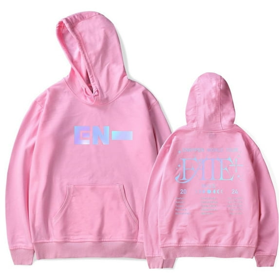 Enhypen Merch Fate Plus World Tour Hoodie Long Sleeve Streetwear Women Men Hooded Sweatshirt Hip Hop Clothes