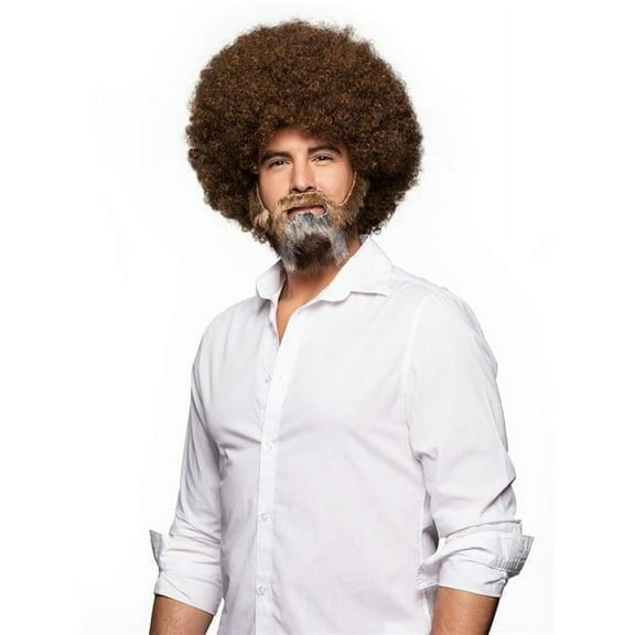 Enigma 00048 BRN Painter Man Bob Ross Wig, Brown