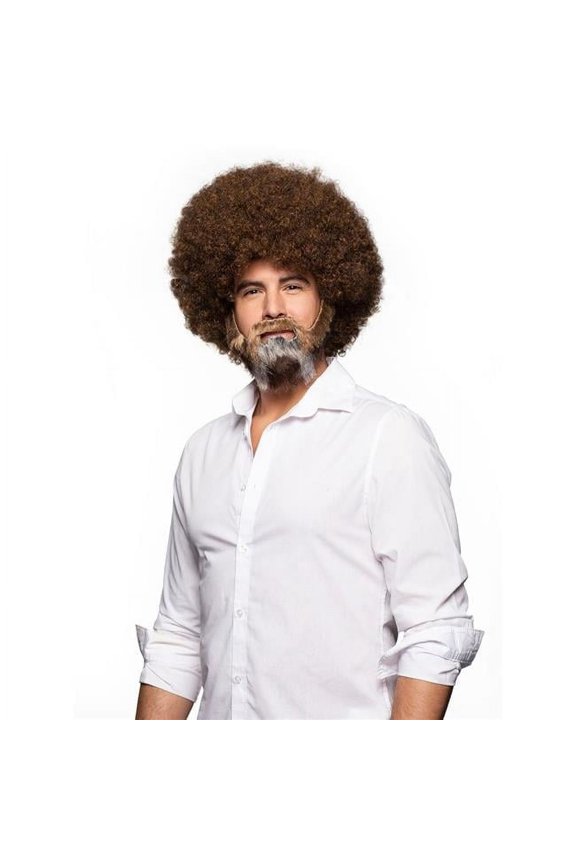 Enigma 00048 BRN Painter Man Bob Ross Wig, Brown