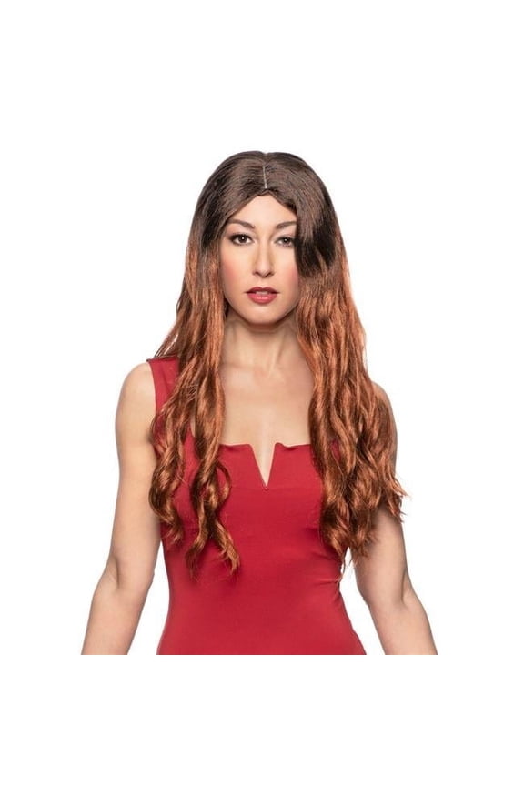 Enigma 00433 MORG Witchy Wand Wig, Maroon Orange