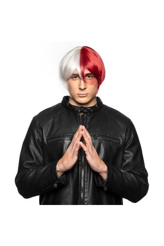 Enigma 00443 RD-WH My Hero Academia Character - Shoto Todoroki Wig, Red & White