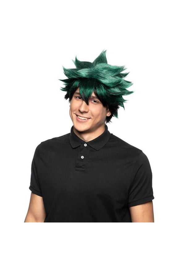 Enigma 00444 BLKGRN My Hero Academia Character - Izuku Midoriya - Deku Wig, Black & Green