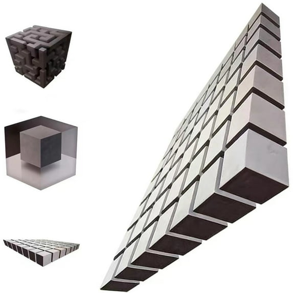 Enigma Corners – Wall Art That Warps Perception, 3D Optical Illusion Corner Sticker, Peel and Stick Geometric Cube Decal, Modern Abstract Illusion Decor for Living Room Office Studio