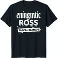 Enigmatic Gothic Black TShirt with Bold 'ROSS PASCAL BLANCHE' Design