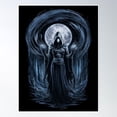 thumbnail image 1 of Enigmatic Sorceress Under The Moonlit Forest Poster Wall Art, Modern Wall Decor, 16x24 UNFRAMED, 1 of 3