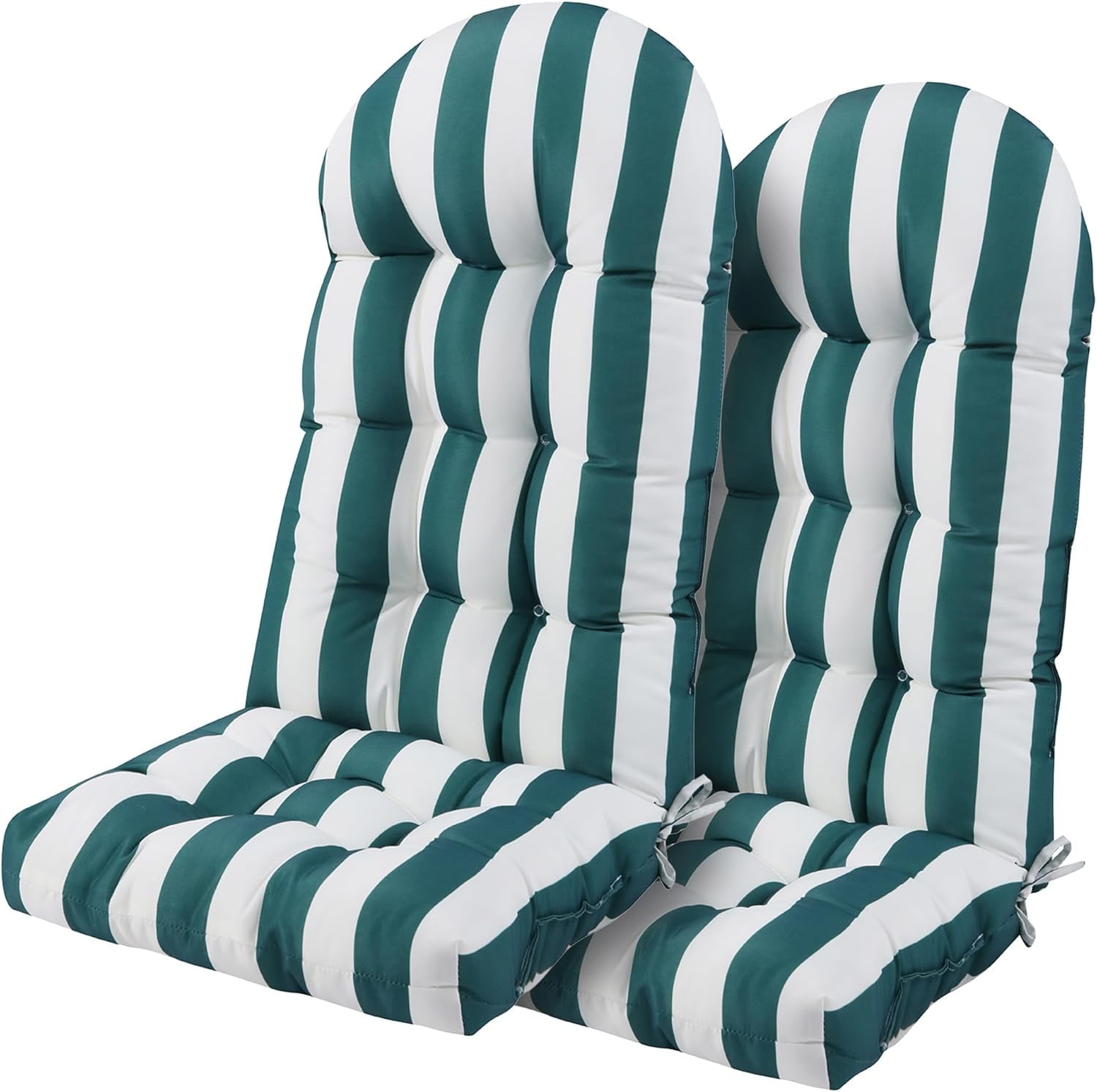 Enipate Adirondack Chair Cushion Set - Weather Resistant, Tufted High Back & Seat Pads, Gray, Indoor/Outdoor Use