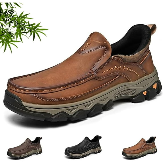 Enjerr Orthopedic Shoes Men, 2025 Enjerr Comfortable Loafers with Arch Support, Hands-Free, Non Slip, Casual Walking Shoes