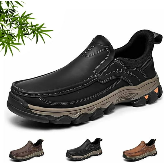 Enjerr Orthopedic Shoes Men, 2025 Enjerr Comfortable Loafers with Arch Support, Hands-Free, Non Slip, Casual Walking Shoes