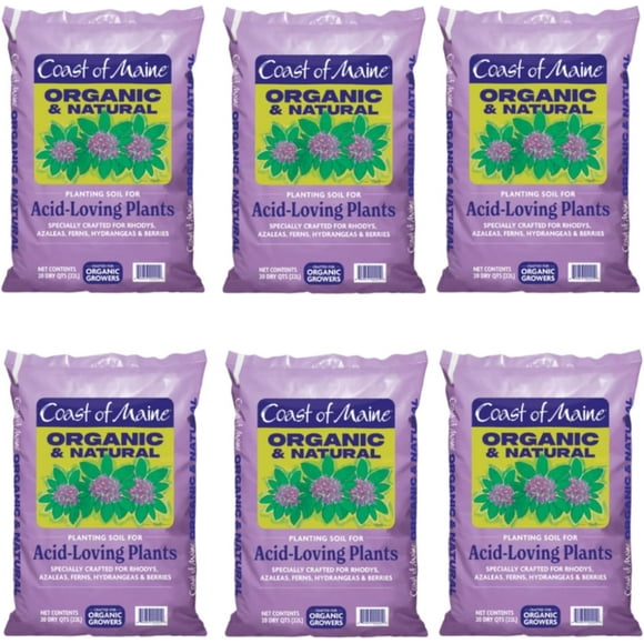 EnjinZZ, 20qt (Pack of 6) Organic and Natural Planting Soil for Acid-Loving Plants - Rhodys, Azaleas, Ferns, Hydrangeas & Berries