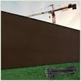 thumbnail image 1 of EnjinZZ 5' x 25' Brown Fence Screen Privacy Screen - Commercial Grade 170 GSM - Heavy Duty - 3 Years Warranty - Cable Zip Ties Included, 1 of 8