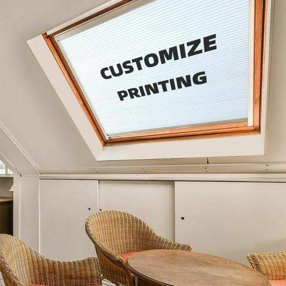 EnjinZZ Motorized Cellular Shades Cordless Honeycomb Blinds Full Blackout Fabric Window Shades for Skylight (DIY)