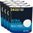thumbnail image 1 of EnjinZZ Ultra Clean Toilet Paper with Active CleaningRipples, 1- Ply, 24 Family Mega Rolls (4 Packs of 6) (24 Family Mega Rolls= 132 Regular Rolls), 388 Sheets per Roll, Packaging May Vary, 1 of 1