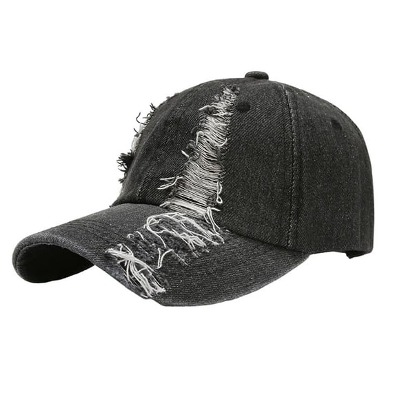 Enjocho Women Hiking Cap Men Ladies Hat Fashion Baseball Cap Ripped Denim Buckle Outdoor Sunshade Hat for Four Seasons
