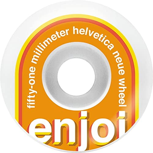 Enjoi Helvetica 51mm White/Orange