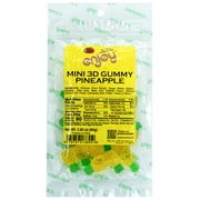 Enjoy 3D Gummy Pineapple (2.82 oz), Resealable Bag, Contains No Allergens, Gummy Candy