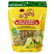 Enjoy 3D Gummy Pineapple Fun Pak (11.3 oz), Contains No Allergens, Resealable Bag, Gummy Candy