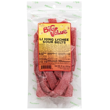 Enjoy BV Li Hing Lychee Sour Belts (8 oz)