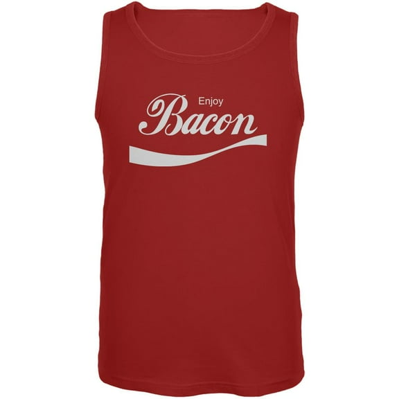 Enjoy Bacon Red Adult Tank Top - 2X-Large