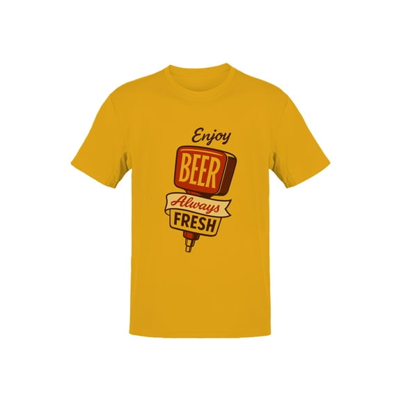 Enjoy Beer Always Fresh Design Men's T-shirt