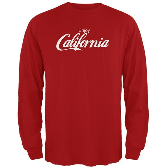 Enjoy California Red Adult Long Sleeve T-Shirt - Small