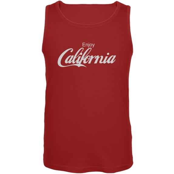 Enjoy California Red Adult Tank Top - Large