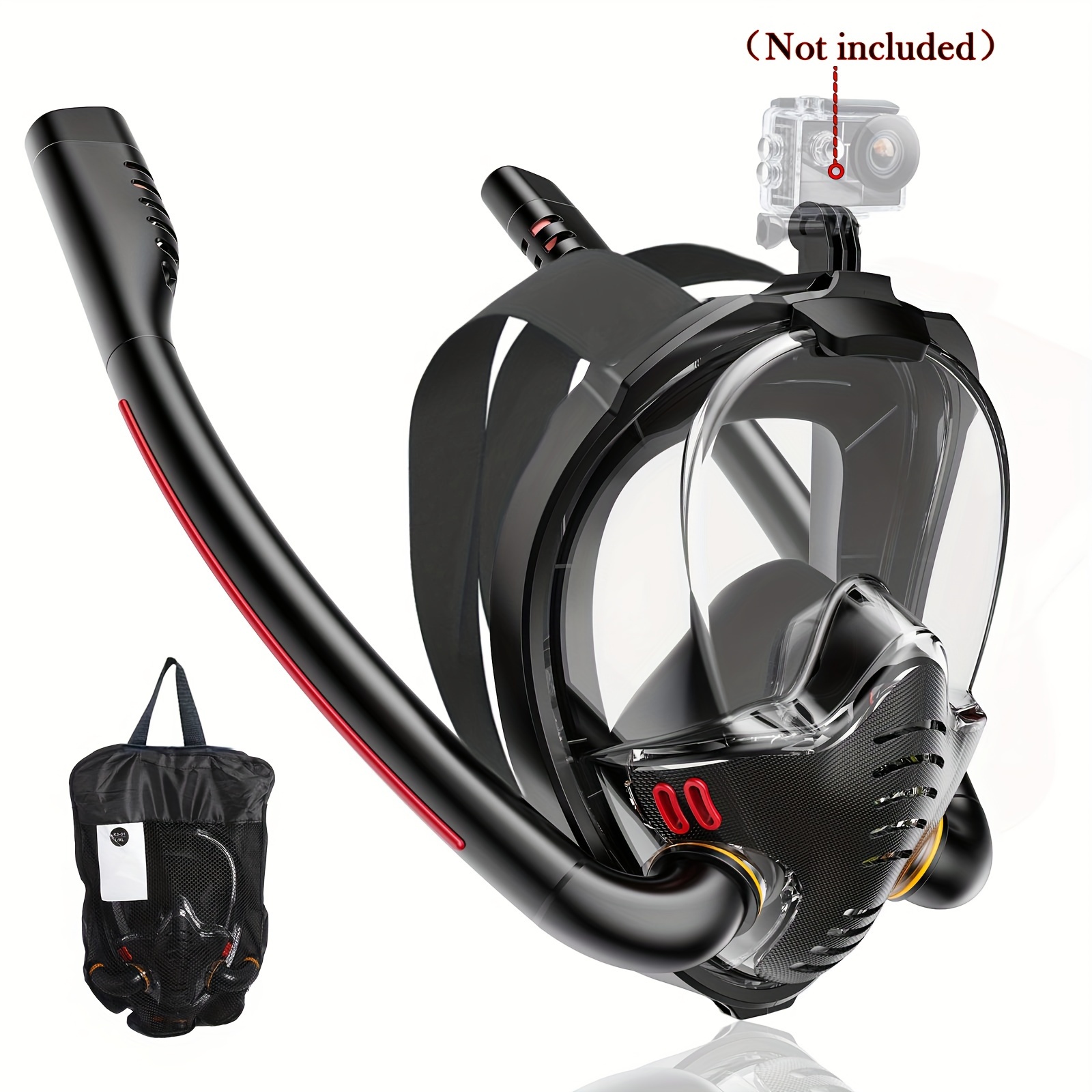 Enjoy Crystal Clear Views with Enhanced Visibility Full Face Snorkel Mask Featuring Dry Top
