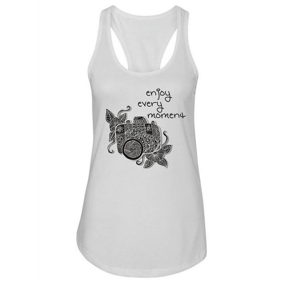 Enjoy Every Moment Quote Design Tank Women -Image by Shutterstock, Female XX-Large