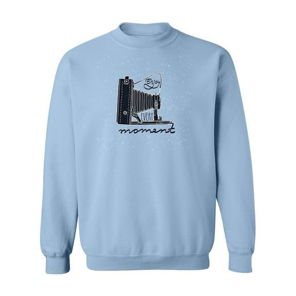 Enjoy Every Moment Retro Camera Sweatshirt Men -Image by Shutterstock, Male Large