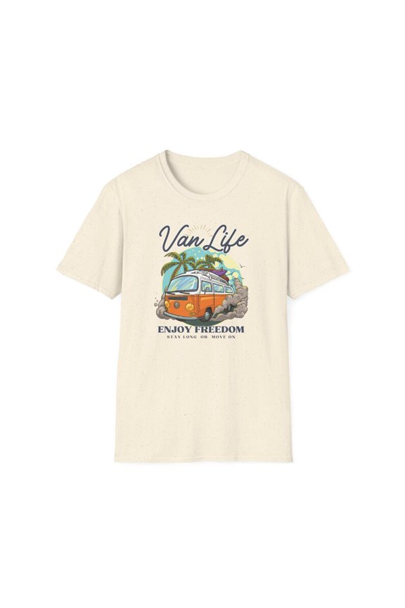 Enjoy Freedom Van Life Road Trip Adventure Graphic Comfort Colors Unisex Cotton T-Shirt, Size S-3XL