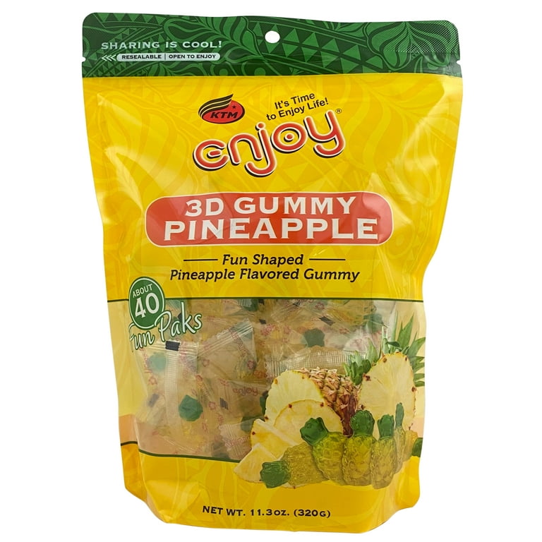 Enjoy Gummy, XD, Pineapple Flavor, Fun Packs - 50 packs, 14.12 oz