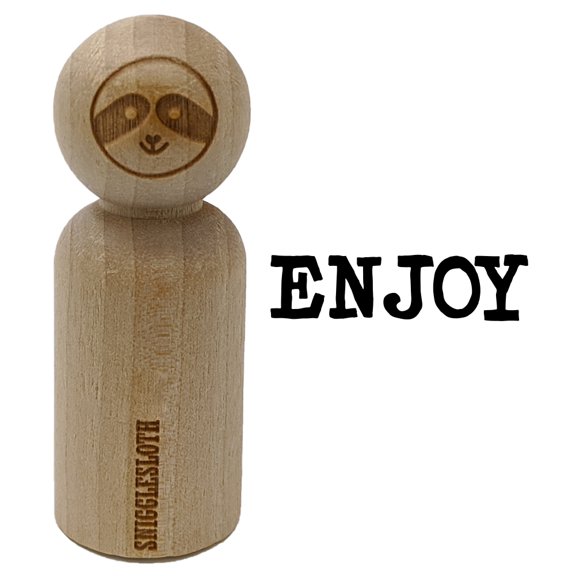 Enjoy Fun Text Rubber Stamp for Scrapbooking Crafting Stamping - Small 3/4 Inch