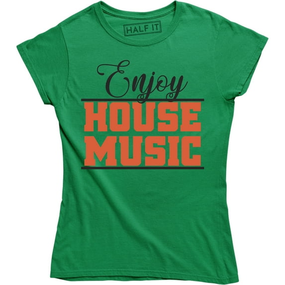 Enjoy House Music Printed Dance Trance Ibiza Festival Electronic T-Shirt