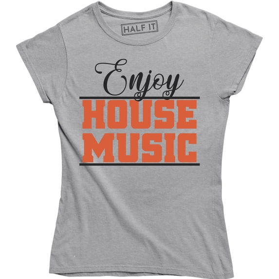 Enjoy House Music Printed Dance Trance Ibiza Festival Electronic T-Shirt